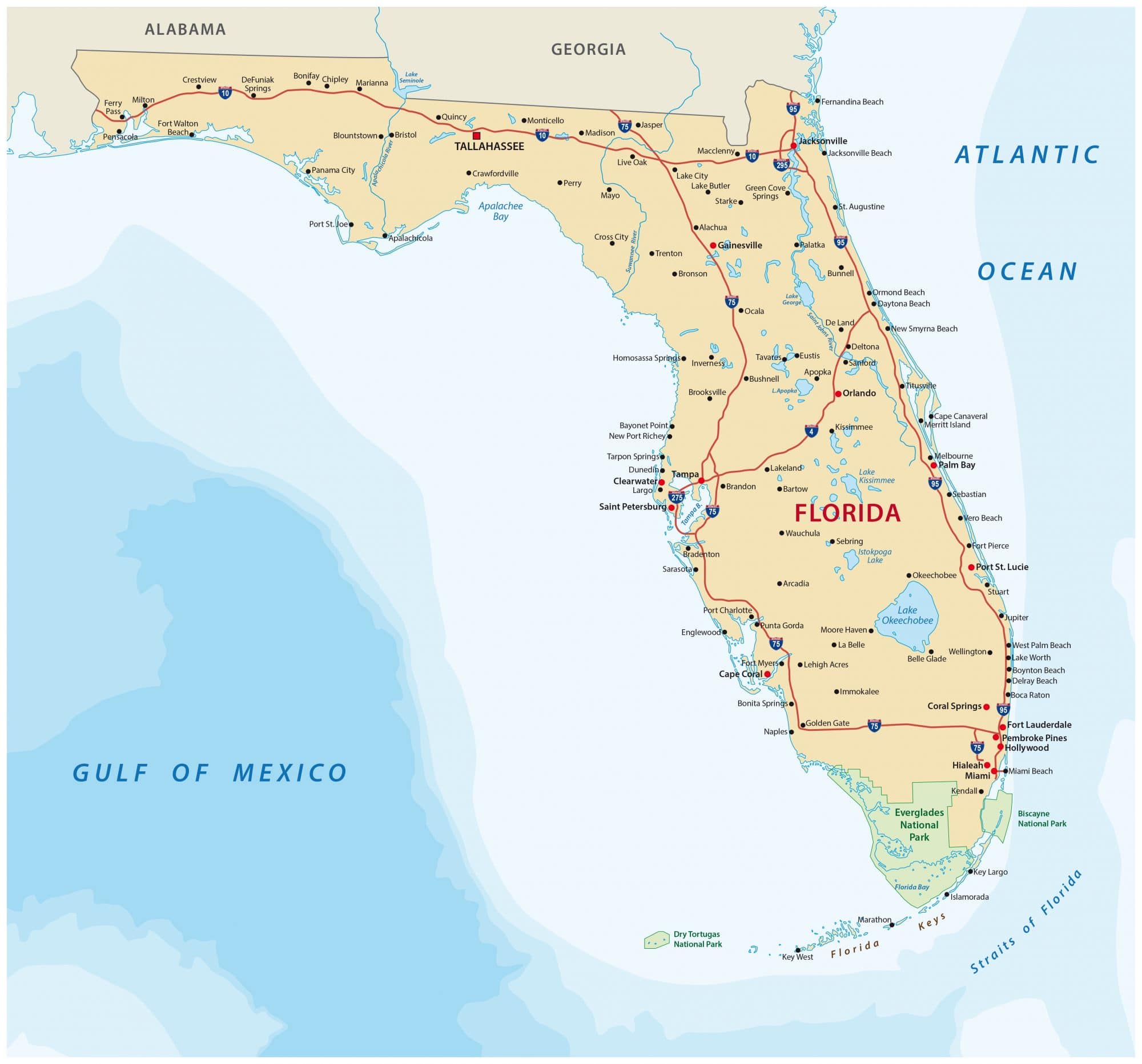 майами флорида на карте америки